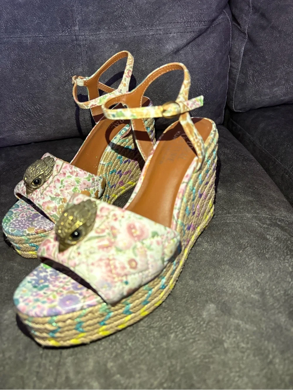 Kurt Geiger Floral Wedge Sandals